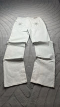 Y2K Jeans Bootcut/Flared/Miss me Style /90‘s White S/M